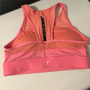ZYIA Pink Racerback Sports Bra with Mesh Detail